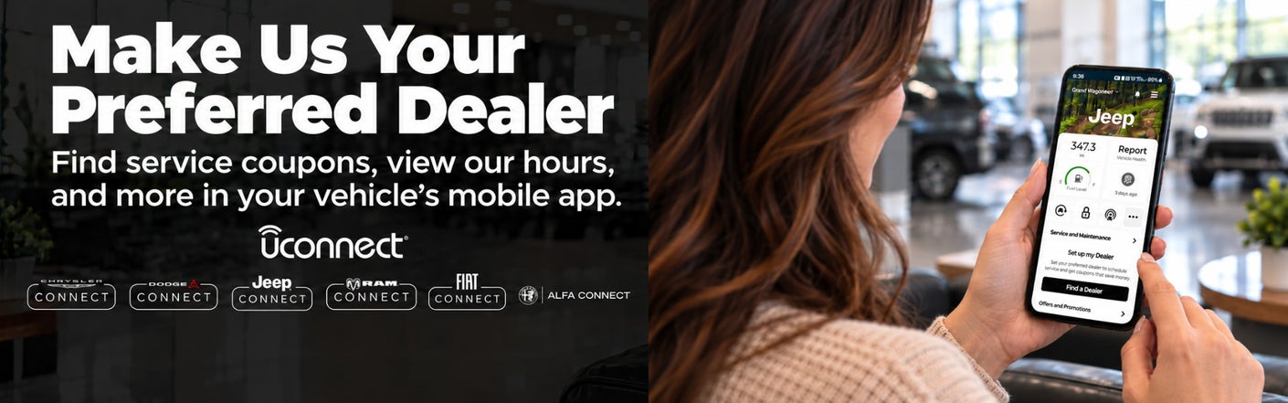 uconnect® make us your preferred dealer | Vern Laures Auto Center CDJR in New Hampton IA