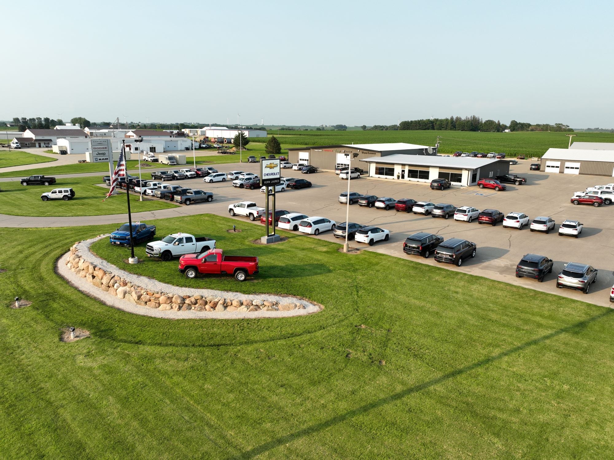 Overview of dealership lot
